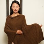 Ghyakar - Khayer Plant Dye Plain Hoody Ponchu - Image 2